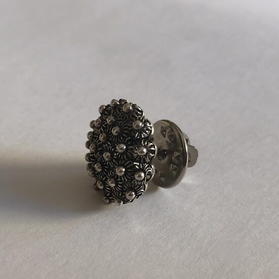 Sterling Silver Charro Pin Roseton 